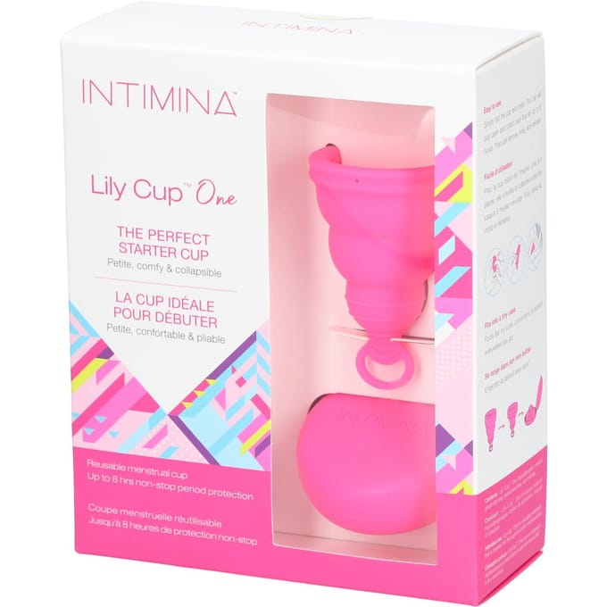 INTIMINA Lily Cup One – Opvouwbare Menstruatiecup – Beginners & Tieners – Cerise