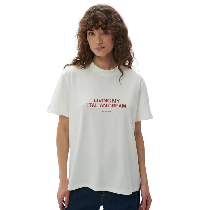 T-shirt dames She is Sunday Italian Dream