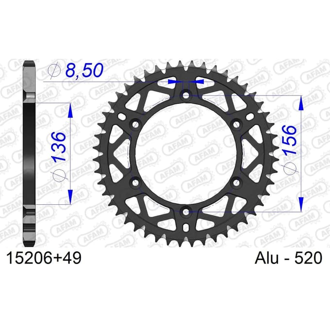 Tandwiel Afam 520 49 dents