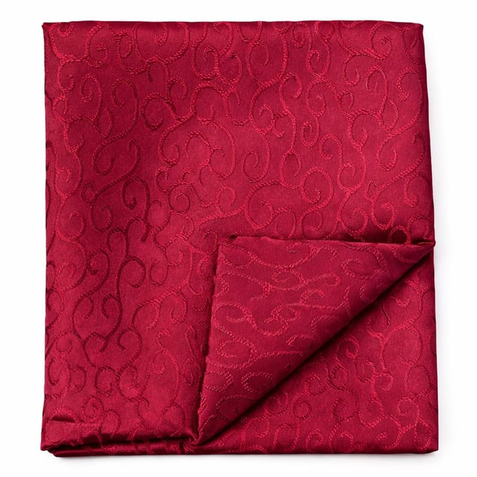 BAROQUE - tafelkleed 140x240 cm - jacquard - Rhubarb - rood
