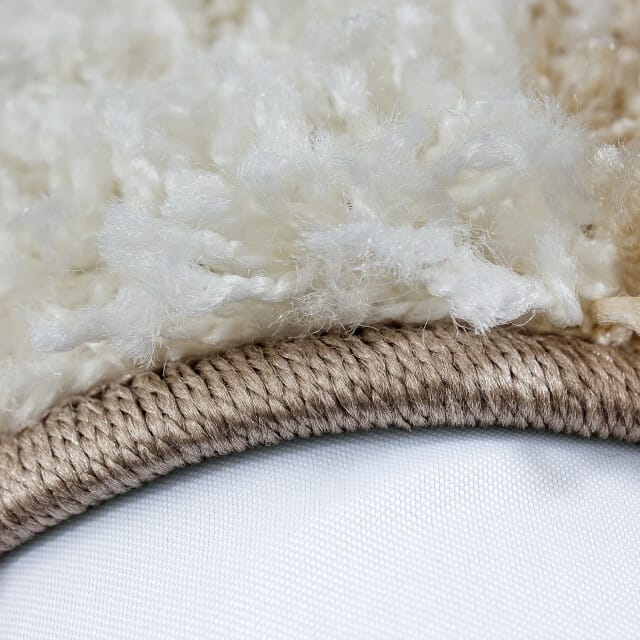 Muratap Basic shaggy geblokt vloerkleed bruin / beige hoogpolig- 200x290