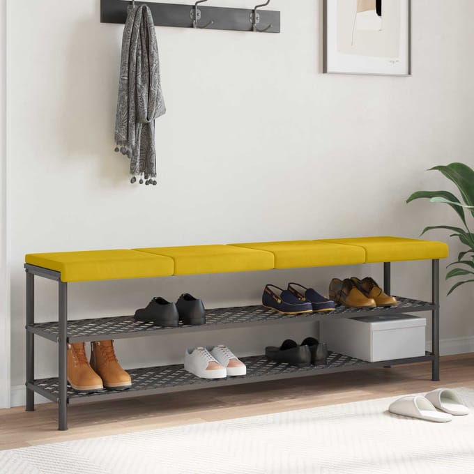 vidaXL - Bankkussen - 4 - st - fluweel - Geel - Diepte - 35 - cm