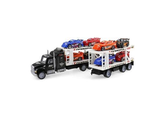 Transporter Truck 64cm met 8 sportwagens Voertuigen Speelgoed voertuigen Diverse speelgoedvoertuigen