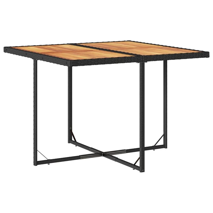 vidaXL - 9-delige - Tuinset - poly - rattan - zwart