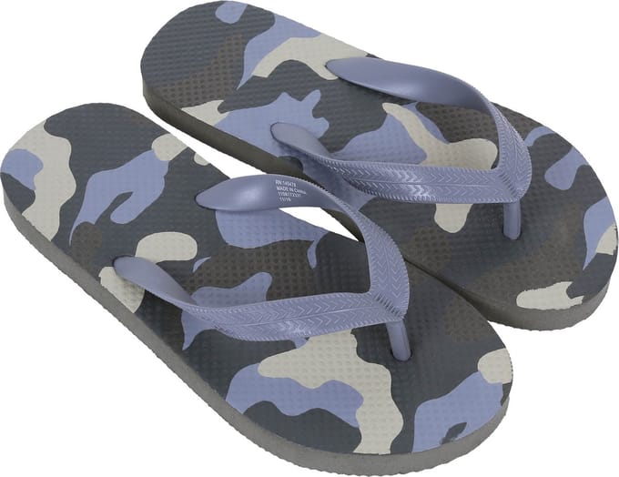 Groene teenslippers met camouflagemotief XS-S