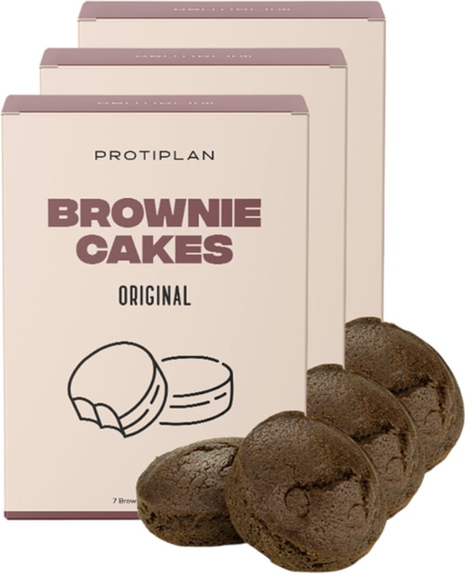Protiplan - Protein Brownies Cacao - 7 x 25 g - Low carb cake - Eiwitrijk - Koolhydraatarm snack