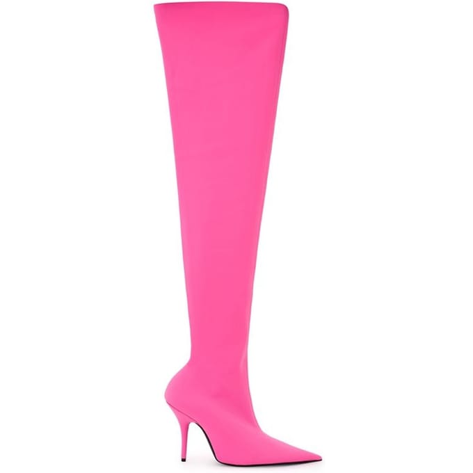 Mes Stretch Boots Roze Stilettos