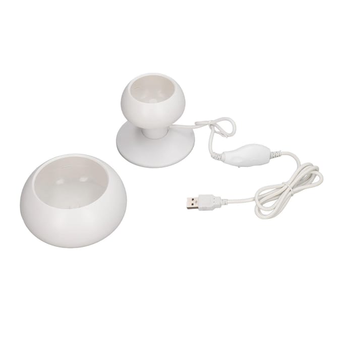 Elektrische Kralenspinner Instelbare Snelheid Richting Duurzaam ABS Hoge Stabiliteit Spin Kralenlader met Kom voor DIY Sieraden white