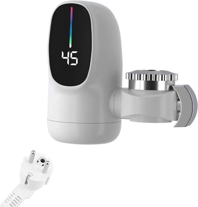 Direct Heetwaterkraan - Doorstroomverwarmer Kraan - Direct Warm Water - 3 Seconden Opwarming - 119 cm Breed - Wit