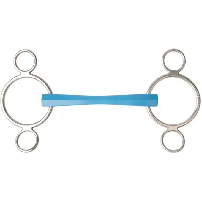3 of 4 ring bit voor verstelbare paarden Metalab Flexi