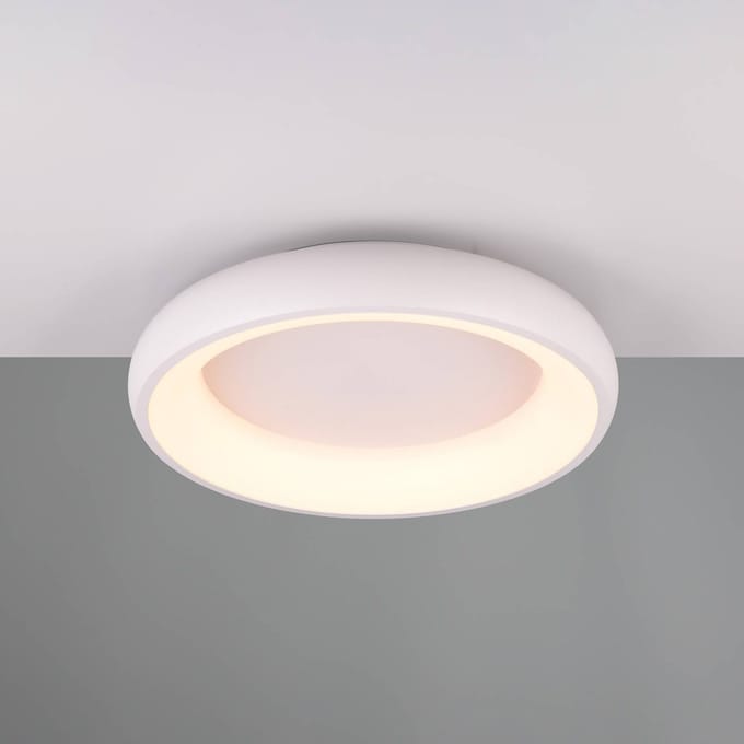 Trio Lighting Plafondlamp Cardona, Ø 46,5 cm, mat wit, metaal, CCT