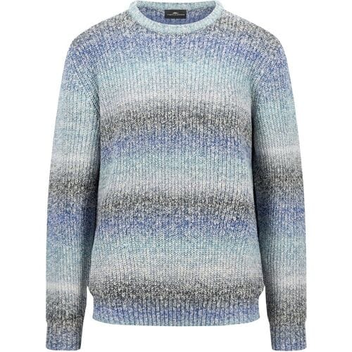 Fynch-Hatton Trui O-Neck Effect Yarn Navy / male