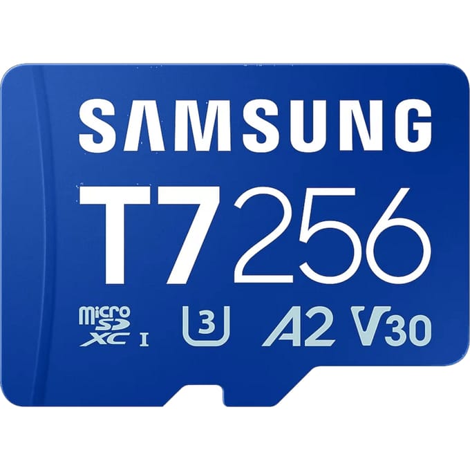 Samsung T7 microSDXC-kaart Retail 256 GB UHS-I U3, A2 Application Performance Class, Class 10, v30 Video Speed Class