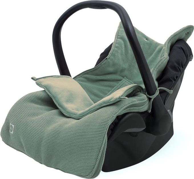 Jollein Voetenzak groep 0+ 3/5 punts gordel Basic Knit Forest Green