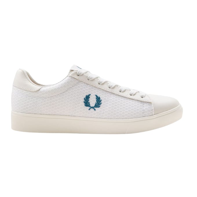 Fred Perry Blue Laurel Wreath Logo Witte Sneaker