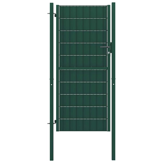 vidaXL - Hekpoort - PVC - en - staal - 100x164 - cm - Groen