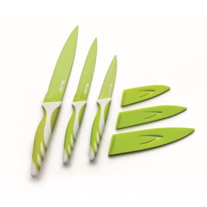 Couteau de cuisine - IBILI - 727615 - Acier inoxydable - Antiadhésif - 15 cm vert