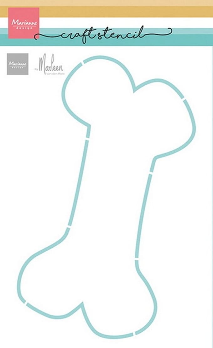 Craft stencils, Dog bone by Marleen
