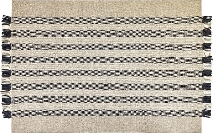 TACETTIN - Modern vloerkleed - Gebroken wit - 160 x 230 cm - Wol