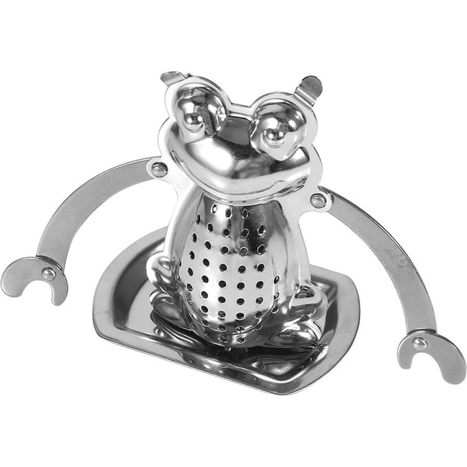 Roestvrij Staal Losse Thee Blad Infuser Bal Zeef Filter Diffuser Kruiden Specerijen Kikker gray