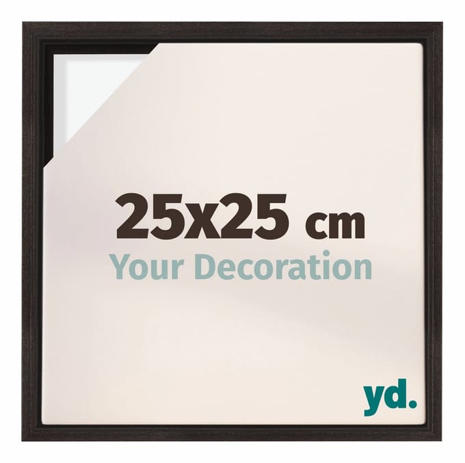 yd, Baklijst 25x25 cm Eiken Donker - Lijst voor Canvasdoek - MDF Lyon