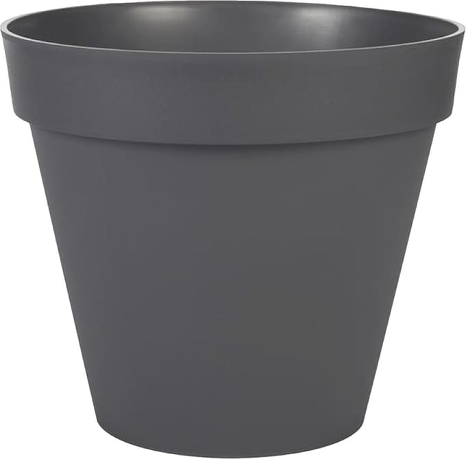 EDA Toscane Bloempot - kunststof - grijs - D40 x H32 cm - binnen- en buitenshuis