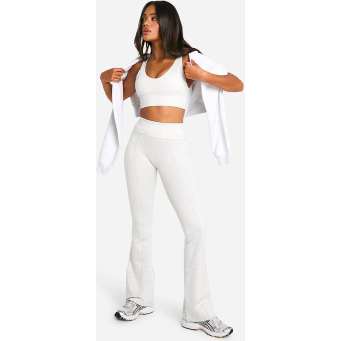 boohoo Dames DSGN Studio Supersoft Sculpt Uitlopende Legging | Ash Grey | Maat: Large