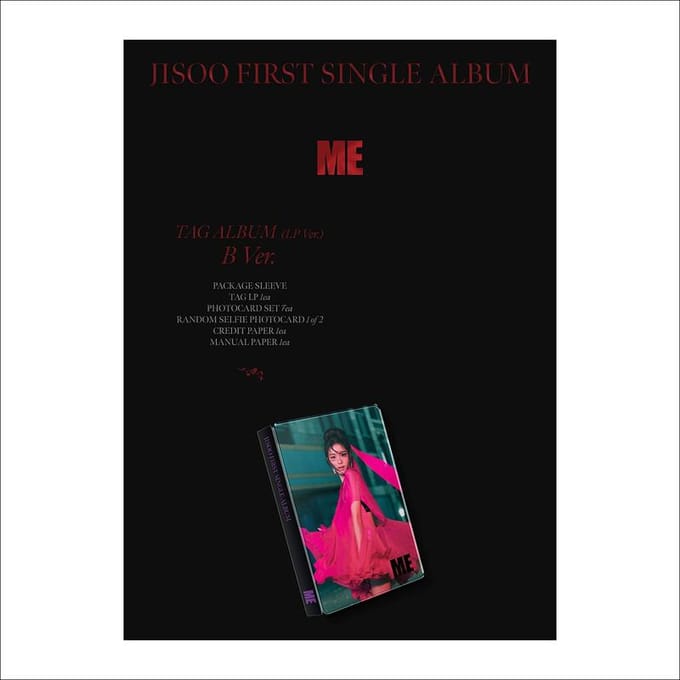 JISOO(ZWARTROZE) [ME] Eerste singlealbum YG TAG NEMO Album Random red