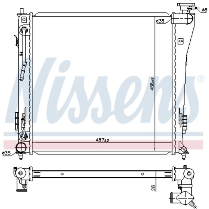 Radiator, motorkoeling NISSENS 67552
