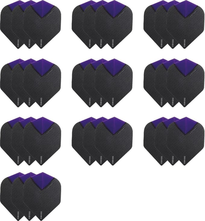 10 Sets (30 stuks) XS100 Skylight flights Multipack - Paars