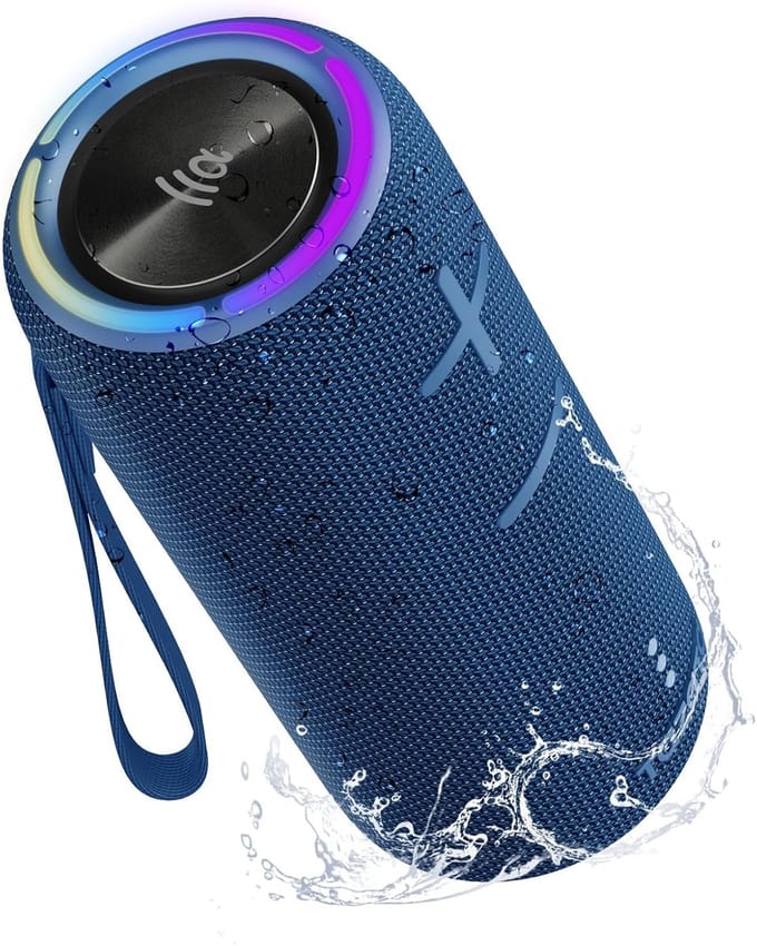Waterdichte Bluetooth-luidspreker - Draagbare speaker - Buiten en douche - 30W HD geluid - 8.5 x 8.5 x 25 cm