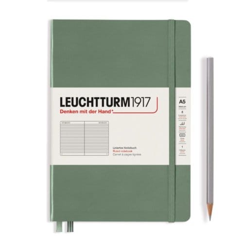 Leuchtturm1917 - Medium A5 - Notitieboek - Gelinieerd - Olive - Notebook - 4004117609398