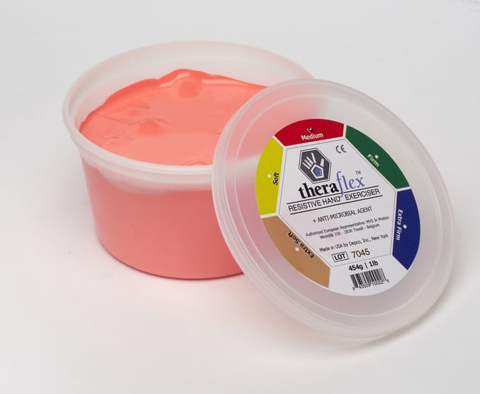 Theraflex putty | 454 gram | Medium - Roze/Rood | Kneedpasta