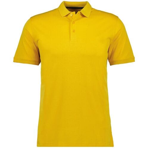 Ragman Uni Polo Light Cotton Mix Geel Melange / male