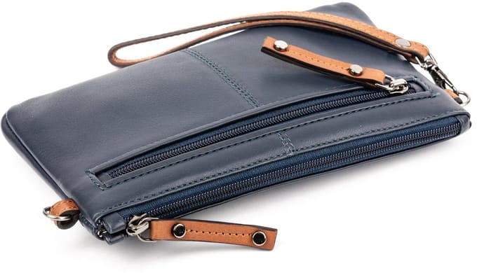 Bron navy-blauwe crossover Tas 22x13cm