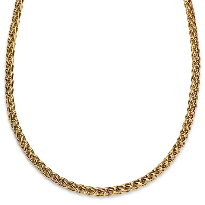 Essentials | 8 mm Goudkleurige Ketting met Tarweschakels