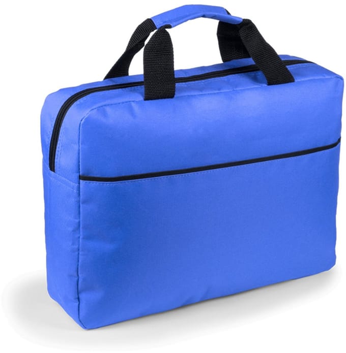 Documententas - blauw - aktetas - 1 hoofdvak - 38 x 30 x 9 cm - polyester