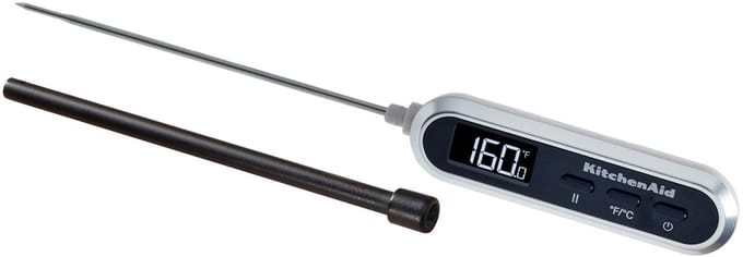 Digitale Kookthermometer, Keukenthermometer, Vleesthermometer, -20°C tot 250°C, RVS, Kunststof - KitchenAid