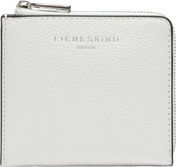LIEBESKIND BERLIN Leren Portemonnee Paris 4 Small Pebble Nino Wallet Arctic Wit