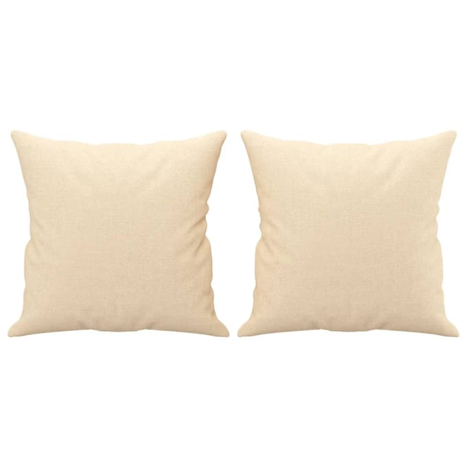 vidaXL - Sierkussens - 2 - st - 40x40 - cm - stof - crèmekleurig