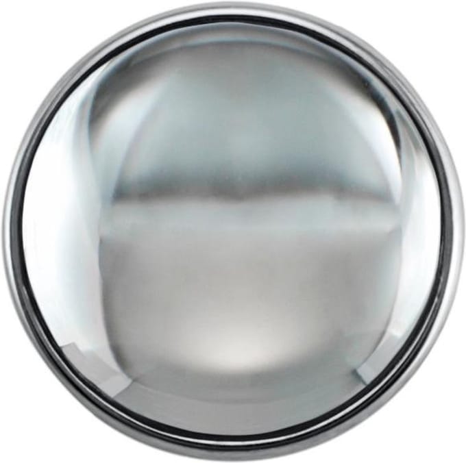 Quiges - Drukknoop Mini 12mm Bol Glas Transparant - EBCMK066