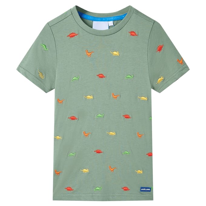 vidaXL Kindershirt met korte mouwen 128 kakikleurig
