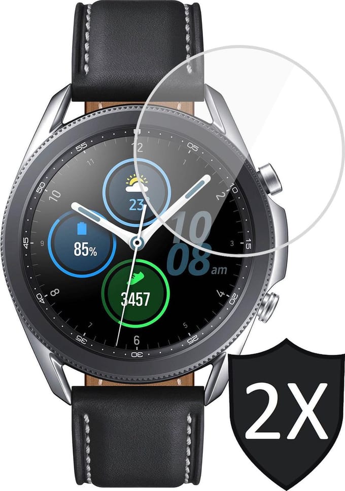 Screenprotector geschikt voor Samsung Watch 3 45mm - Screen Protector Glas - 2 Stuks