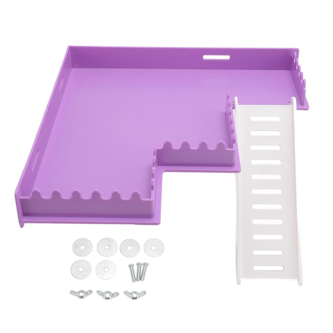 Plateforme pour Hamster avec Échelle pour Cage Amusant Espace Sûr Économiseur d'Espace Multipurpose Plateforme Debout pour Hamster