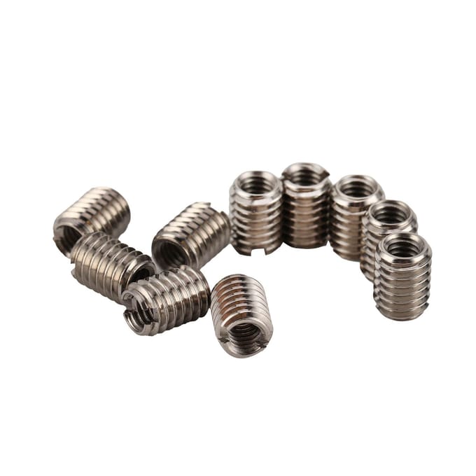 10 stuks RVS Draadinzetstukken Verloopmoer Binnendraad M4x0.7 Buitendraad M6x1.0 met 8mm