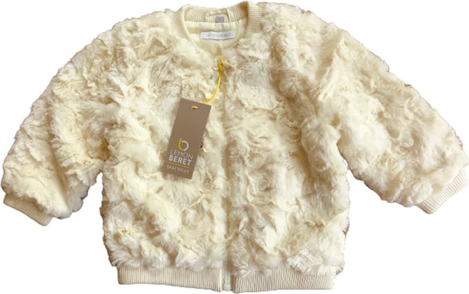 Lemon Beret Baby Jas - Imitatiebont - Off-white - maat 86