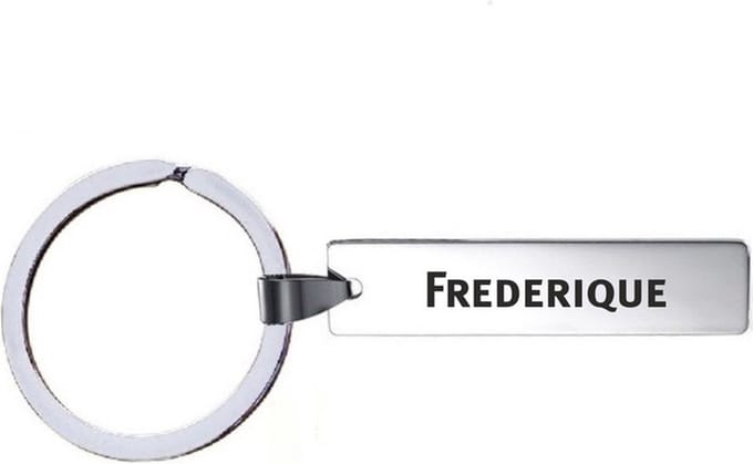 Sleutelhanger Met Naam - Frederique - RVS