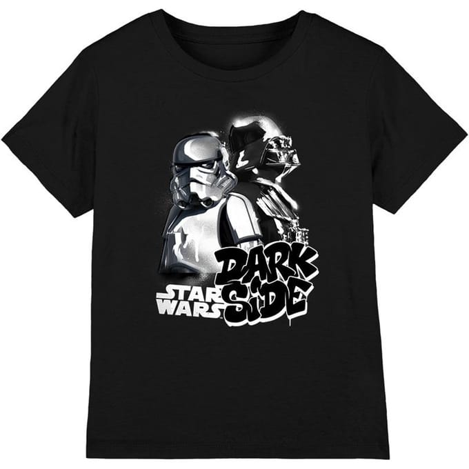 Star Wars Kinderen/Donkere Zijde Duo T-Shirt (Zwart)