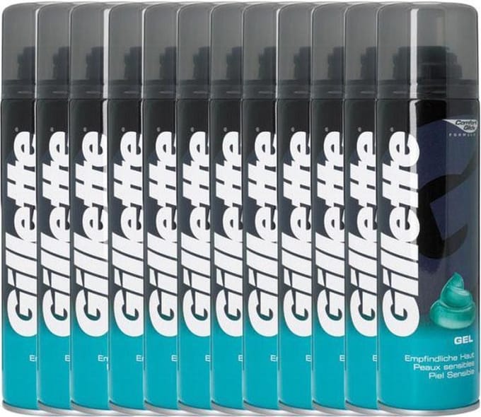 Gillette - Scheergel - Gevoelige Huid - 12 x 200 ml