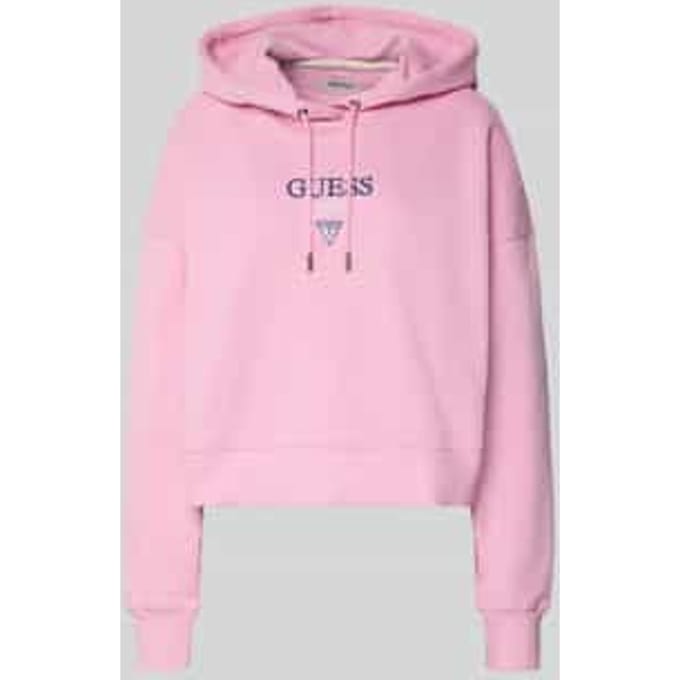 Relaxed fit hoodie met logostitching model 'Baker'